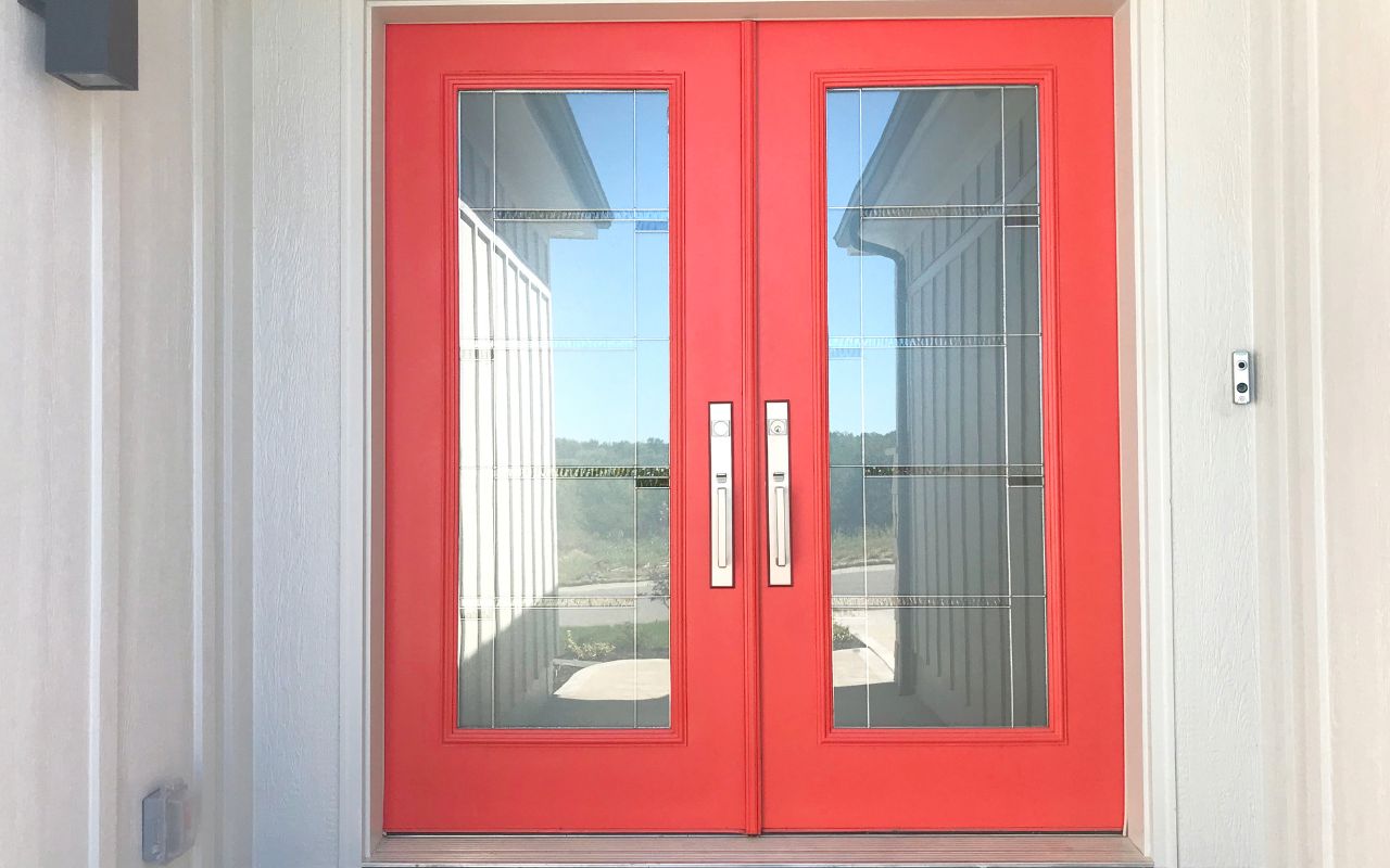 Commercial double doors providing access control and protection